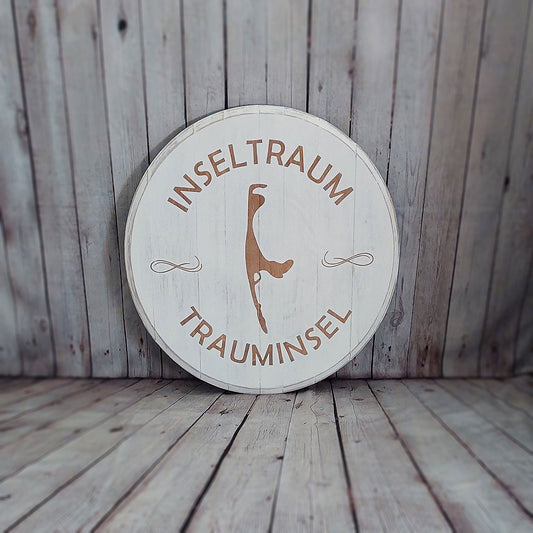 Fassdeckel "Inseltraum/Trauminsel"