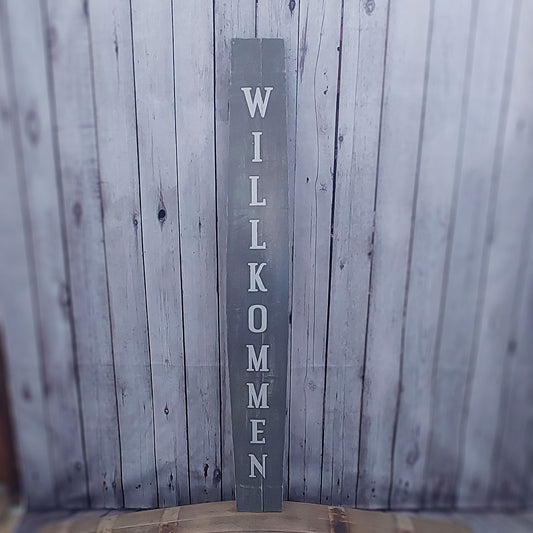 Fassdaube "Willkommen"