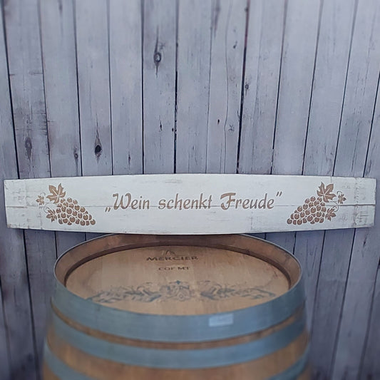 Fassdaube "Wein schenkt Freude"